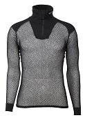 Rolák BRYNJE WOOL THERMO SHIRT zip-polo black XL