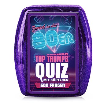 80\'s Stars Card Game Top Trumps Quiz in Metal box *German Version*