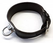 Barvářský obojek Zubíček podšitý kůží - hnědý 60cm