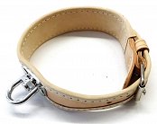 Barvářský obojek Zubíček podšitý kůží - přírodní 55cm