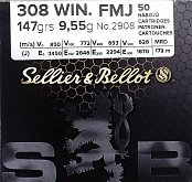 Náboj S&B 308 Win. FMJ 9,55g 50 ks