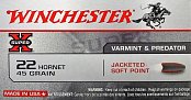 Náboj Winchester 22 Hornet Soft point 45GR 50 ks