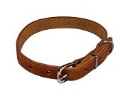 Obojek B&F Zubr mastná kůže 25x60 cm koňak