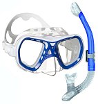 MARES SPYDER Tauchmaske + ERGO DRY Trockenschnorchel Modrá