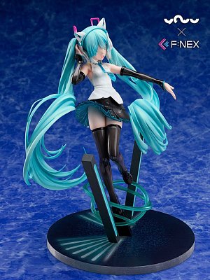Vocaloid PVC Statue 1/7 Miku Hatsune Cat Ear Headphone Ver. 25 cm