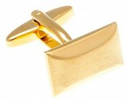 Decentní manžetové knoflíčky ve zlaté barvě s efektem lesk a mat