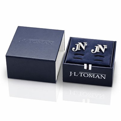 Manžetové knoflíčky s monogramem JN č. 1 vyrobené na zakázku