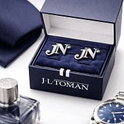 Manžetové knoflíčky s monogramem JN č. 1 vyrobené na zakázku