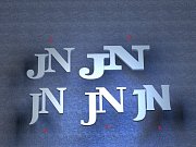 Manžetové knoflíčky s monogramem JN č. 1 vyrobené na zakázku