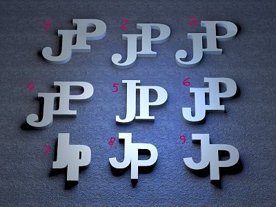 Manžetové knoflíčky s monogramem JP č.3