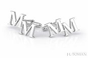 Manžetové knoflíčky s monogramem MM vyrobené na zakázku