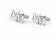 Manžetové knoflíčky s monogramem MM vyrobené na zakázku