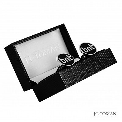 Stribrne-manzetove-knoflicky-s-firemnim-logem-BNT-vyrobene-na-zakazku