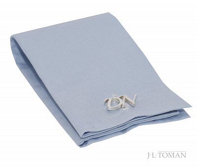 Stříbrné manžetové knoflíčky s monogramem DN č. 13 vyrobené na zakázku podle grafického návrhu