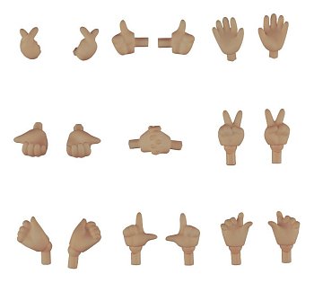Originální díly pro figurky panenek Nendoroid Hand Parts Set 02 (Cinnamon)