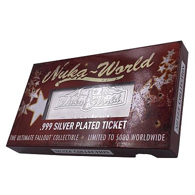 Fallout Replica Nuka World Ticket (silver plated)