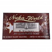 Fallout Replica Nuka World Ticket (silver plated)
