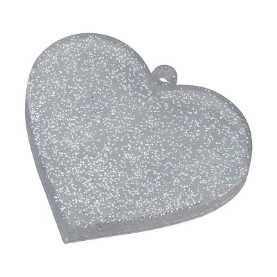 Nendoroid More Heart-shaped Base for Nendoroid Figures Heart Silver Glitter Version