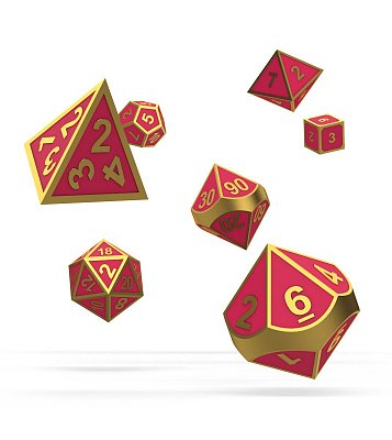 Oakie Doakie Dice RPG Set Metal Glow in the Dark - Golden Princess (7)