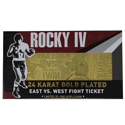 Rocky IV Replica East vs. West Fight Ticket (gold plated)