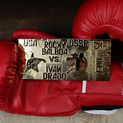 Rocky IV Replica East vs. West Fight Ticket (gold plated)