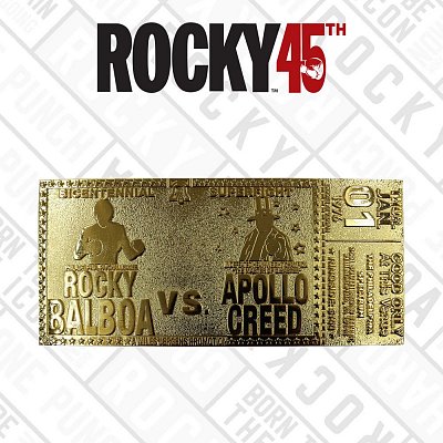 Rocky Replica 45th Anniversary Bicentennial Superfight Ticket (gold plated)