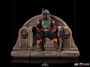 Star Wars The Mandalorian Deluxe Art Scale Statue 1/10 Boba Fett on Throne 18 cm