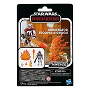 Star Wars: The Mandalorian Vintage Collection Action Figure 2022 Incinerator Trooper & Grogu 10 cm