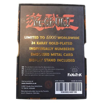 Yu-Gi-Oh! Replica Card Black Luster Soldier (gold plated)