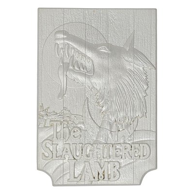 American Werewolf Replik Metallbarren Slaughtered Lamb Pub Sign (versilbert)