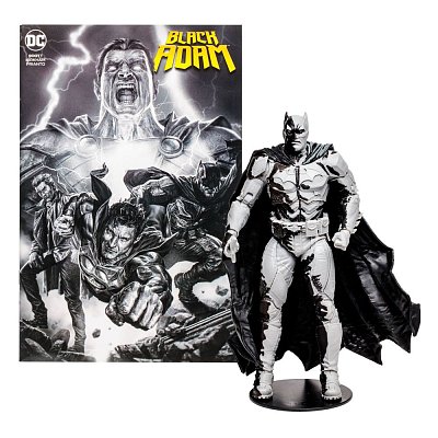 DC Direct Actionfigur & Comic Black Adam Batman Line Art Variant (Gold Label) (SDCC) 18 cm