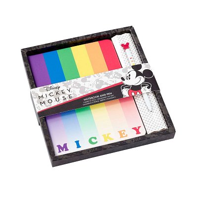 Disney Notizbuch mit Kugelschreiber Mickey Rainbow