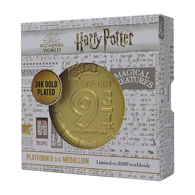 Harry Potter Medaille Platform 9 3/4 Limited Edition (vergoldet)