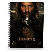 Herr der Ringe Notizbuch mit 3D-Effekt Aragorn