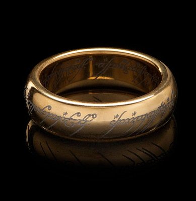 Herr der Ringe Wolfram-Ring Der Eine Ring (vergoldet)