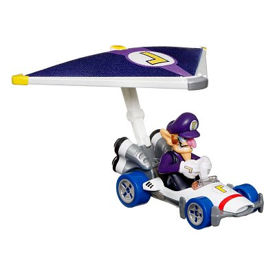 Mario Kart Hot Wheels Diecast Modellautos 3er-Pack 1/64 Yoshi, Waluigi, Mario