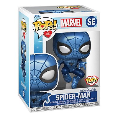 Marvel Make a Wish 2022 POP! Marvel Vinyl Figur Spider-Man (Metallic) 9 cm