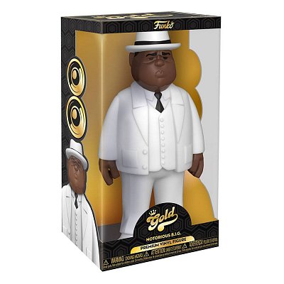 Notorious B.I.G. Vinyl Gold Figur Biggie Smalls White Suit 30 cm