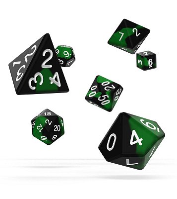 Oakie Doakie Dice Würfel RPG-Set Glow in the Dark - Biohazard (7)