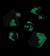 Oakie Doakie Dice Würfel RPG-Set Glow in the Dark - Biohazard (7)