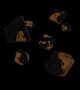 Oakie Doakie Dice Würfel RPG-Set Glow in the Dark - Lava (7)