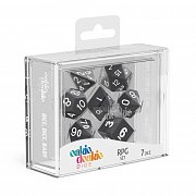 Oakie Doakie Dice Würfel RPG-Set Solid - Schwarz (7)