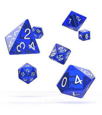 Oakie Doakie Dice Würfel RPG-Set Translucent - Blau (7)