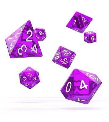 Oakie Doakie Dice Würfel RPG-Set Translucent - Lila (7)