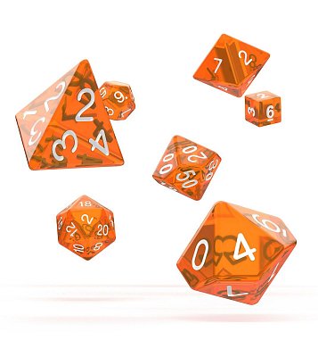 Oakie Doakie Dice Würfel RPG-Set Translucent - Orange (7)