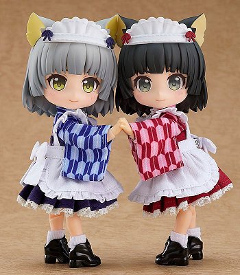 Original Character Zubehör-Set für Nendoroid Doll Actionfiguren Outfit Set Japanese-Style Maid Blue