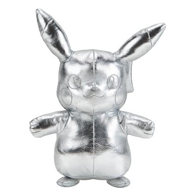 Pokémon 25. Jubiläum Select Plüschfigur Silber Version Pikachu 30 cm