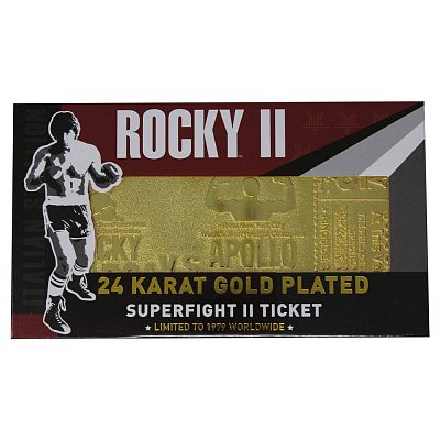 Rocky II Replik Superfight II Ticket (vergoldet)