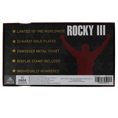 Rocky III Replik World Heavyweight Boxing Championship Ticket (vergoldet)