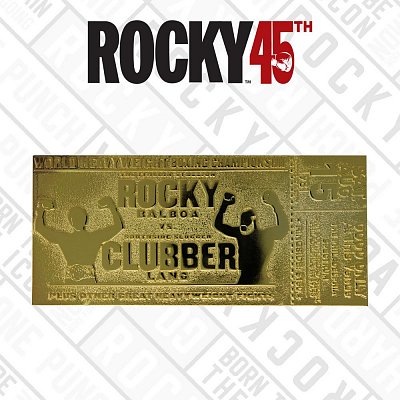 Rocky III Replik World Heavyweight Boxing Championship Ticket (vergoldet)